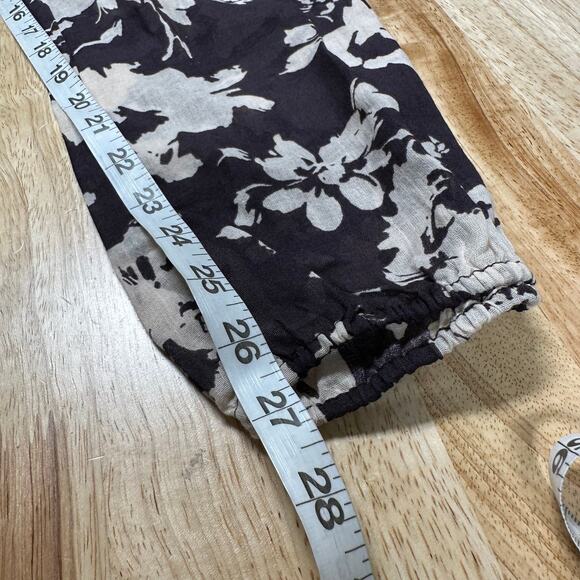 ba&sh NWT Dyno Printed Pants 100% Cotton Carbon Floral Print Size S Pull-On - Picture 10 of 10